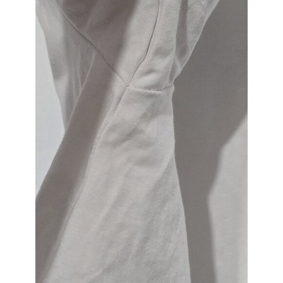 Alphalete Cropped Signature Logo Tee, White, Size Medium, Activewear. - Picture 7 of 8